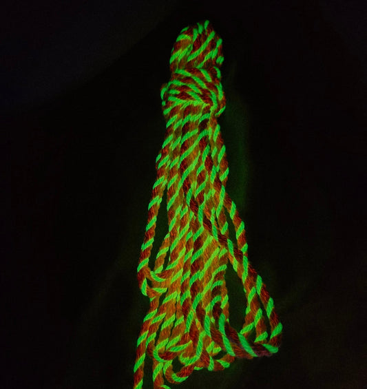 Strawberry and Lime Shibari UV Glow Rope - RebornRopes