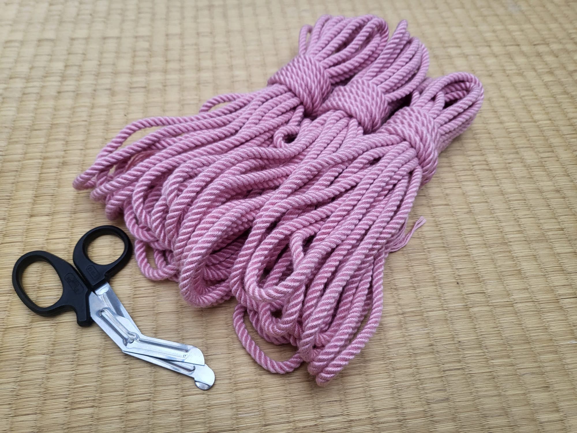 Pink Leg Rope ‘Ballet Pink’ Shibari Bondage rope in Bamboo – RebornRopes
