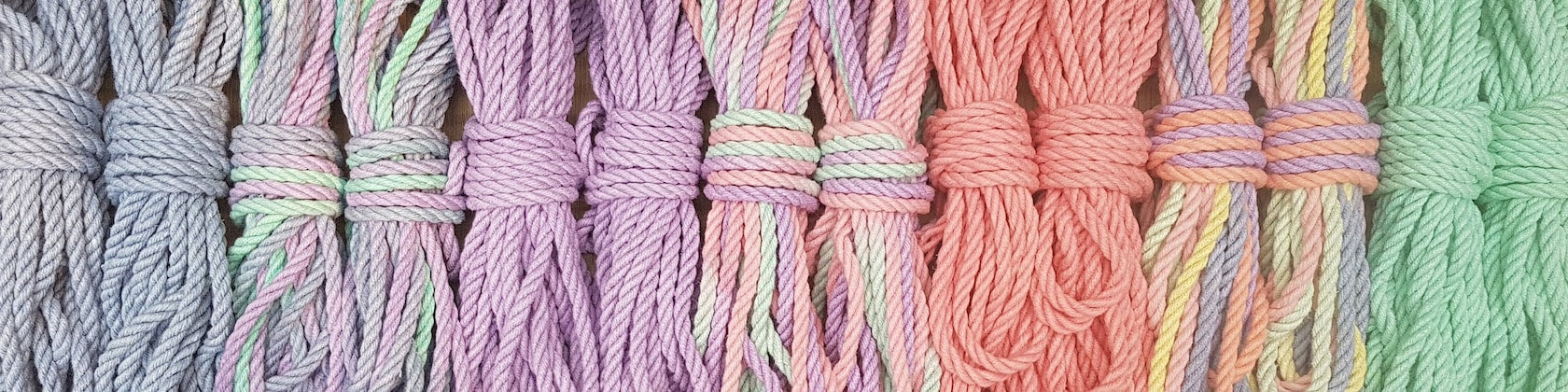 beautiful handmade colourful shibari opes