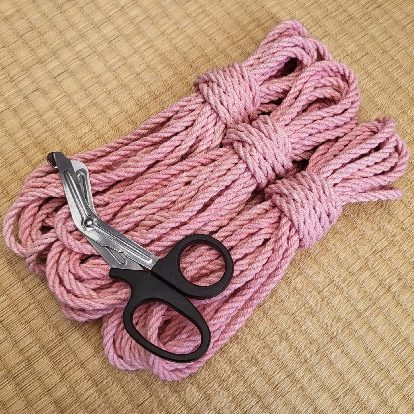 'Blushing Pink' Hemp bondage rope. - RebornRopes