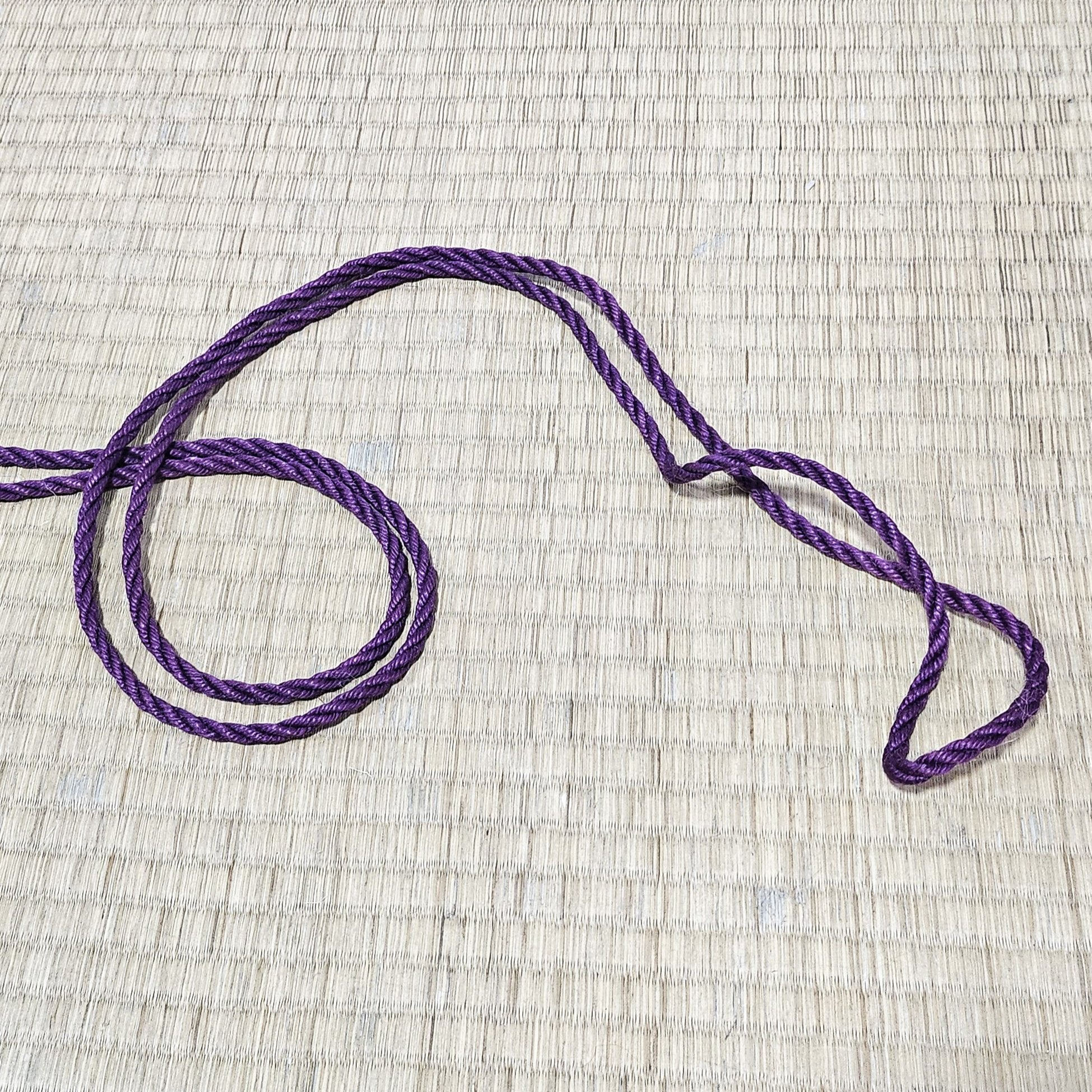 Shibari tutorial how to  tie double coin knot : Reborn Rope Purple Shibari Jute