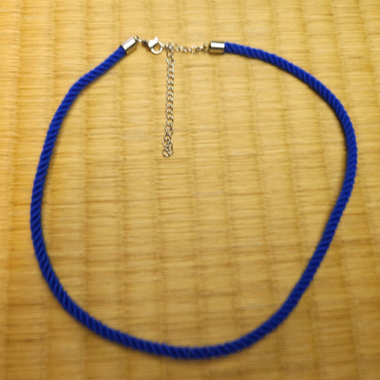 Electric Blue Necklace / Collar made from Bamboo Shibari Rope - RebornRopes