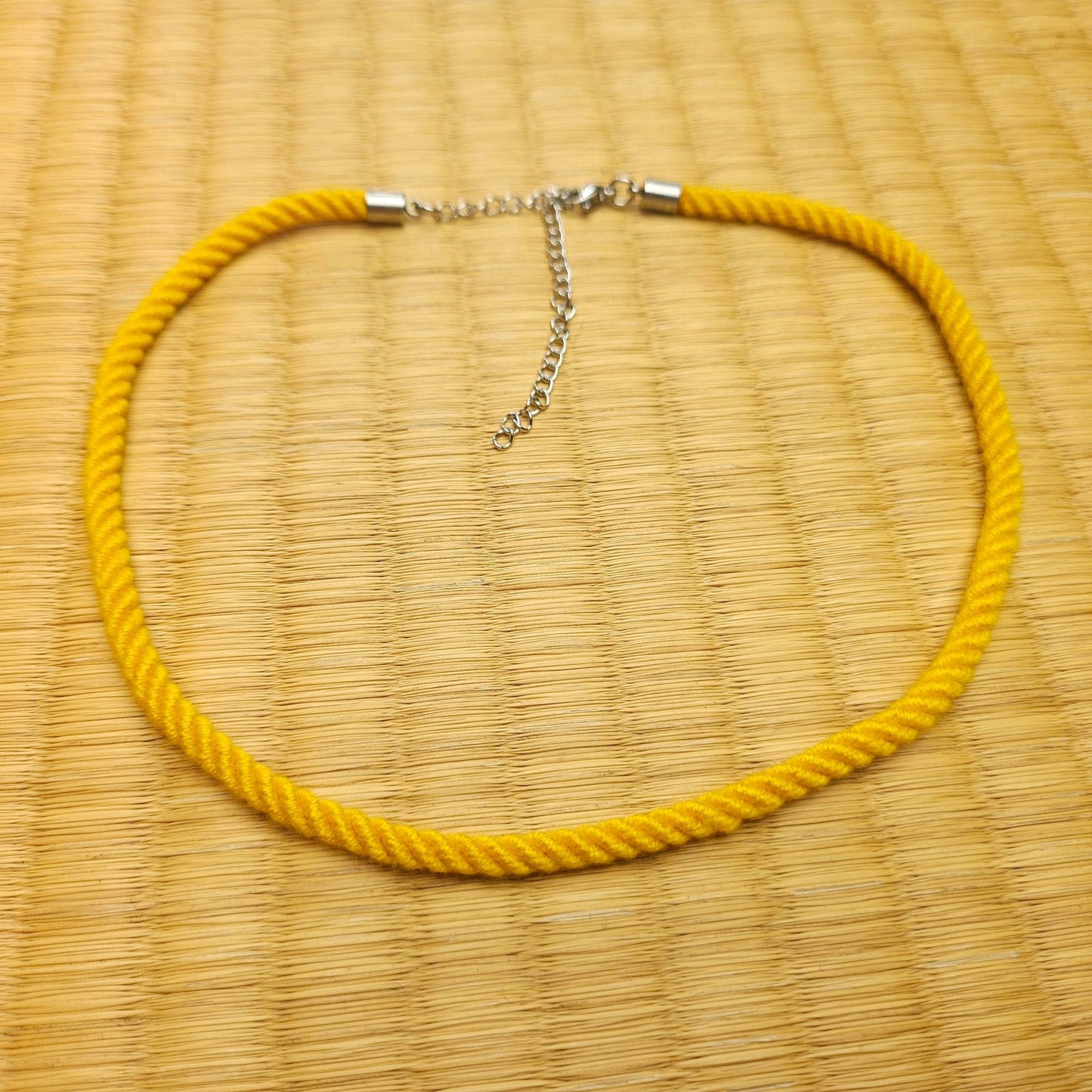 Mustard Yellow Necklace / Collar made from Bamboo Shibari Rope - RebornRopes
