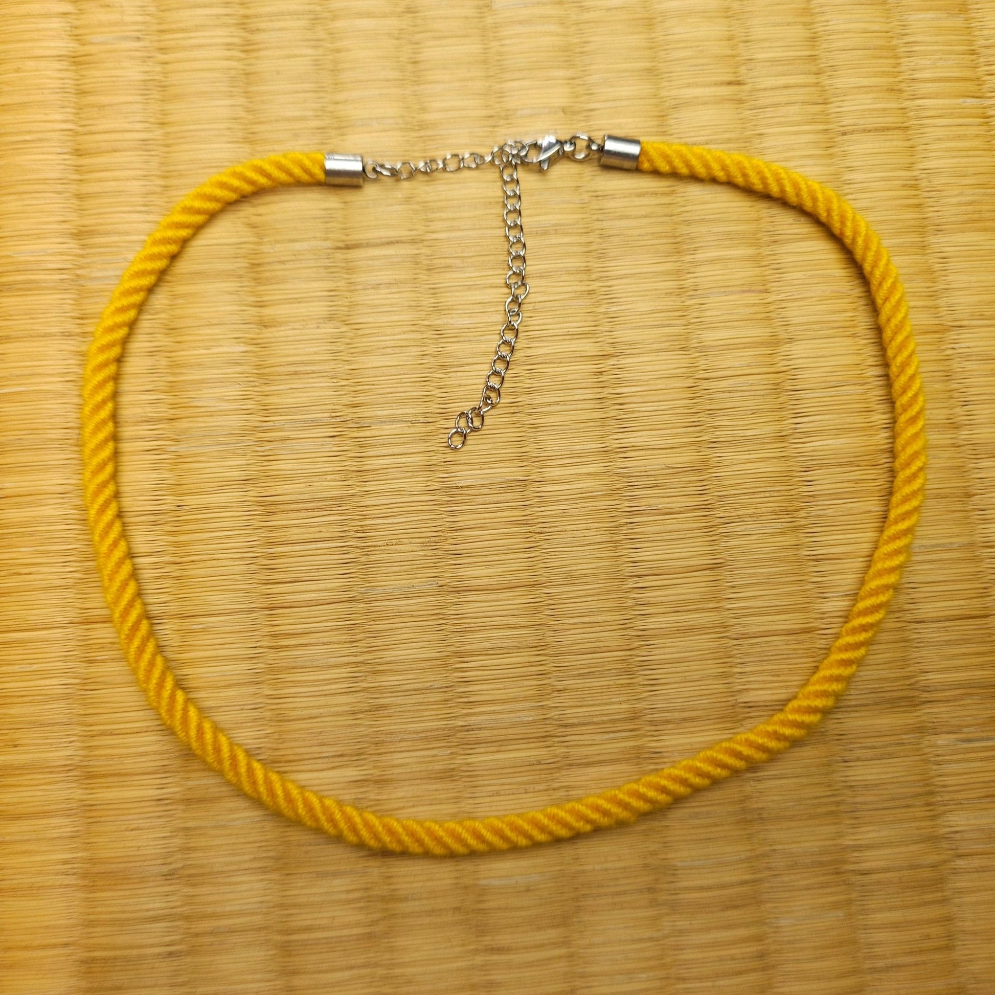 Mustard Yellow Necklace / Collar made from Bamboo Shibari Rope - RebornRopes