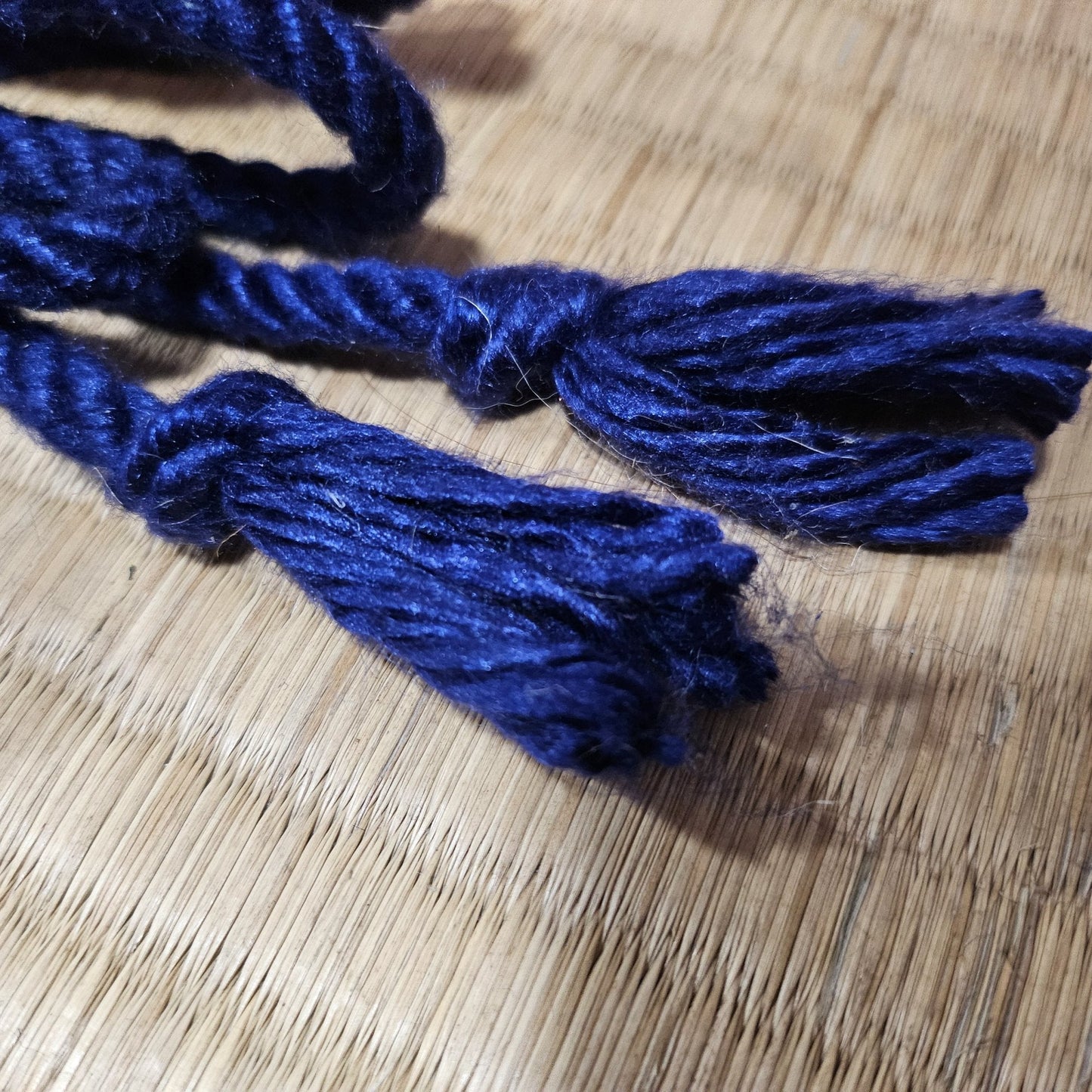 Regal blue real mulberry silk bondage rope - RebornRopes