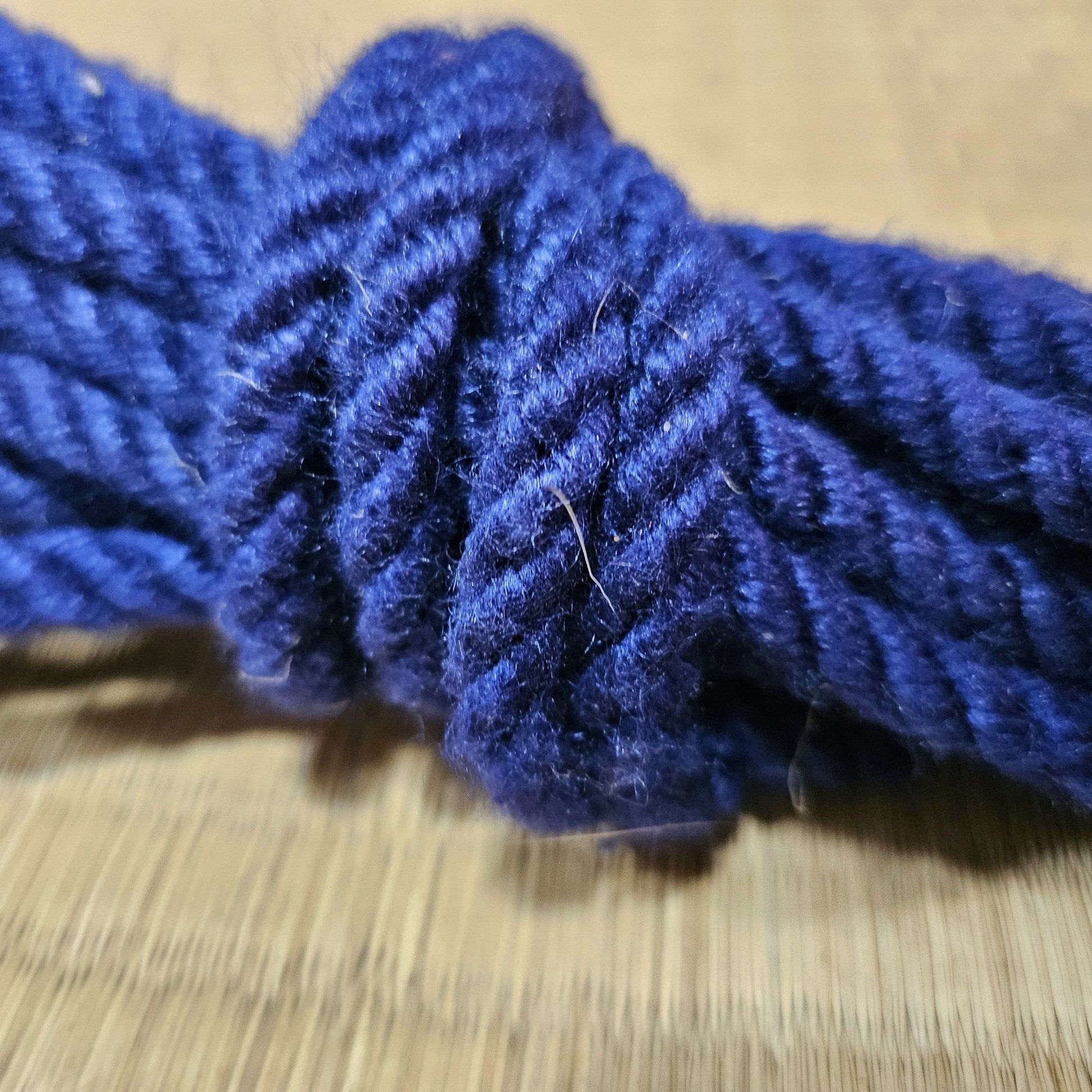 Regal blue real mulberry silk bondage rope - RebornRopes