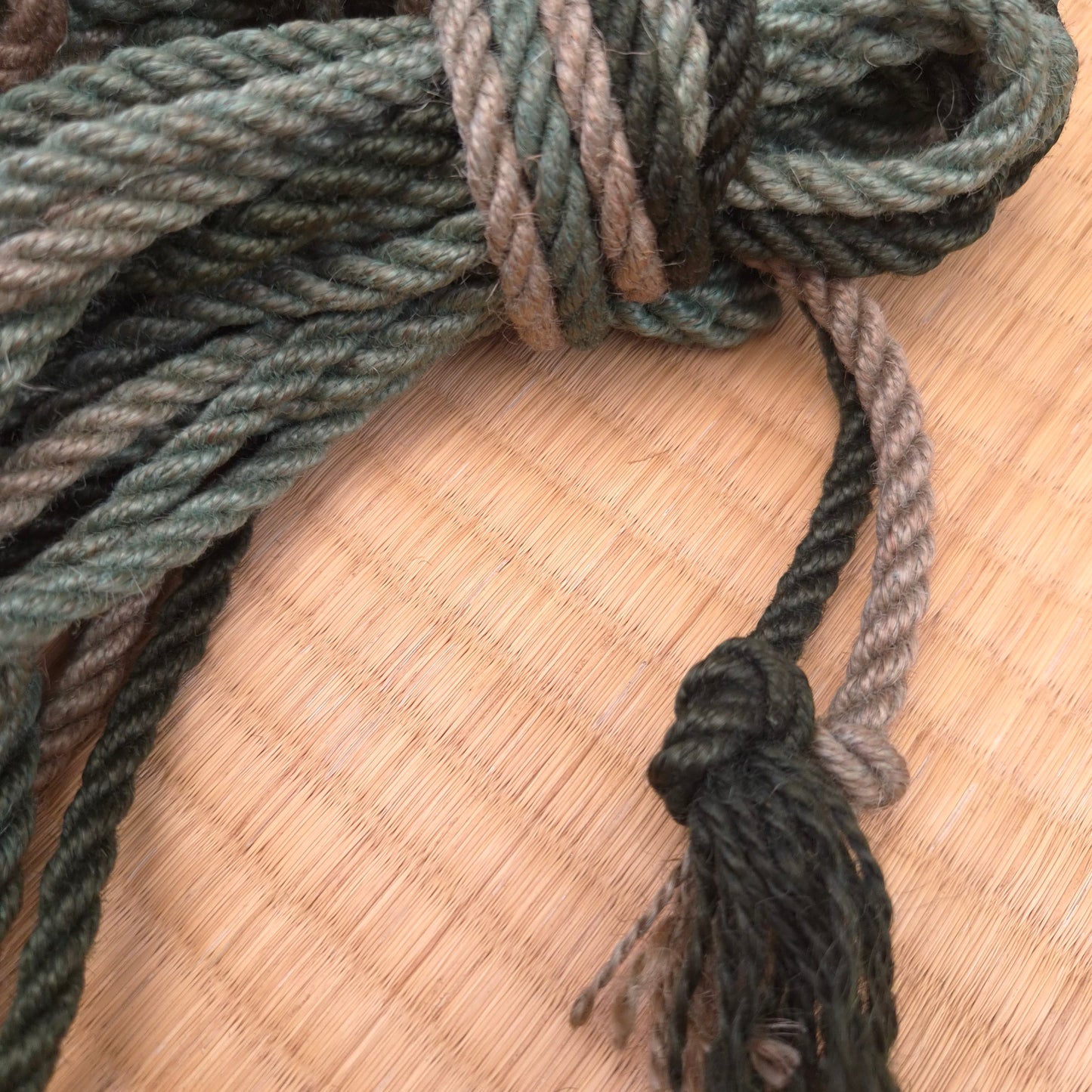 Green Ombre -  Jute shibari Rope