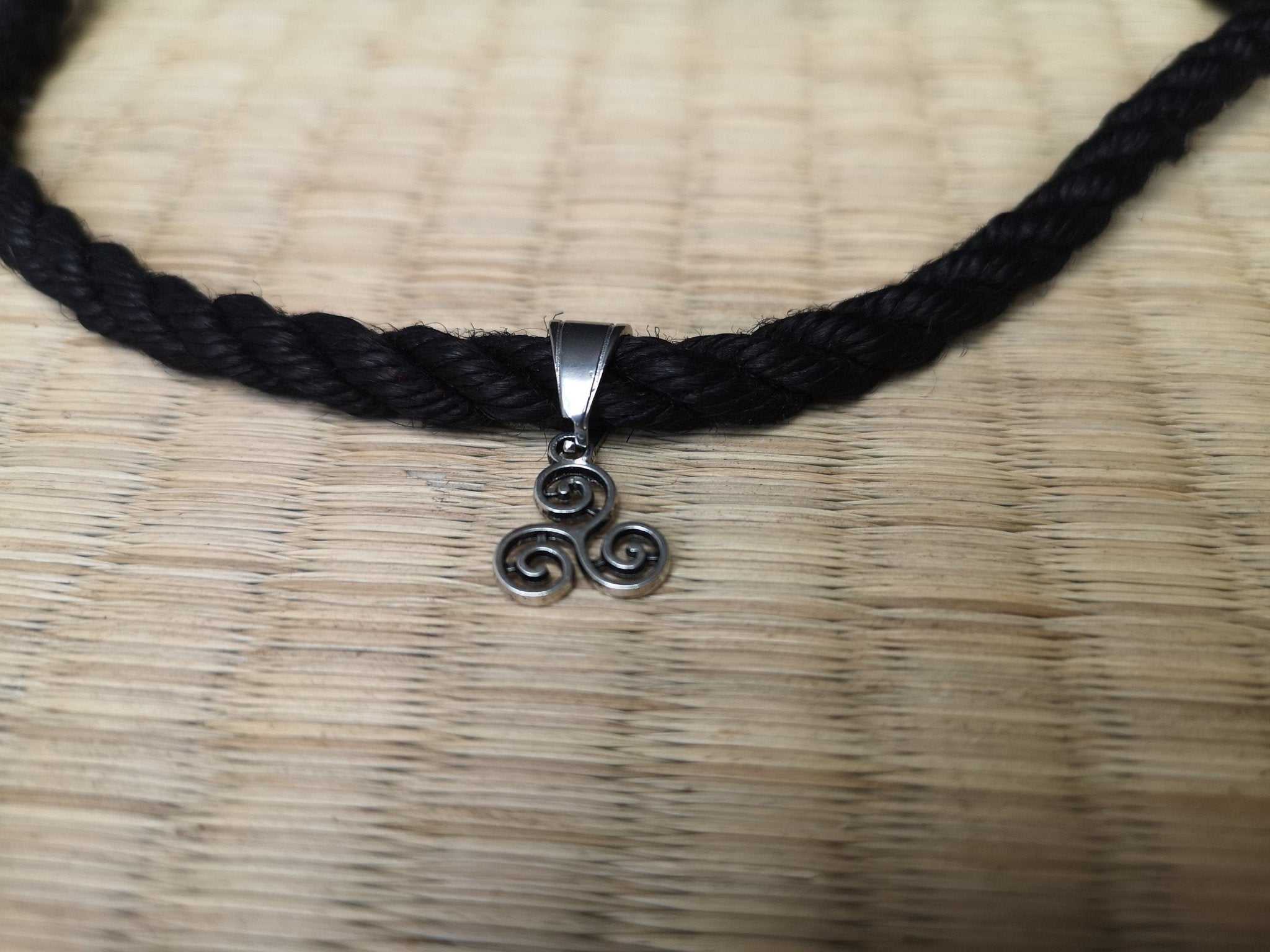 Talisman Rope Triskelion Charm Jute Rope Collar – RebornRopes