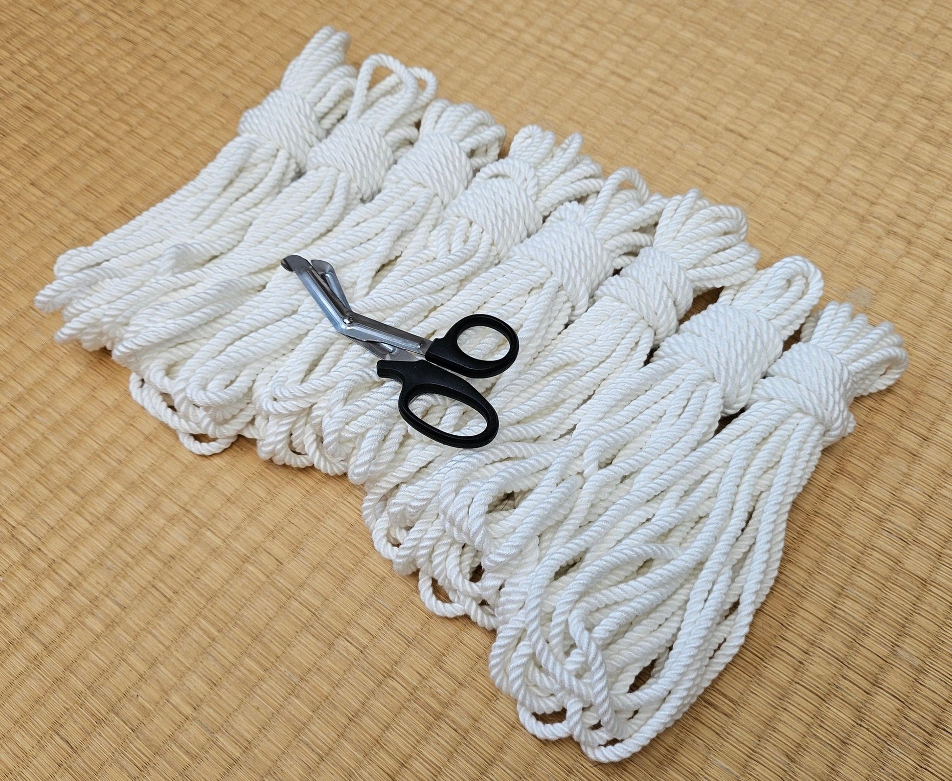 White Shibari Bondage Rope in Bamboo - RebornRopes
