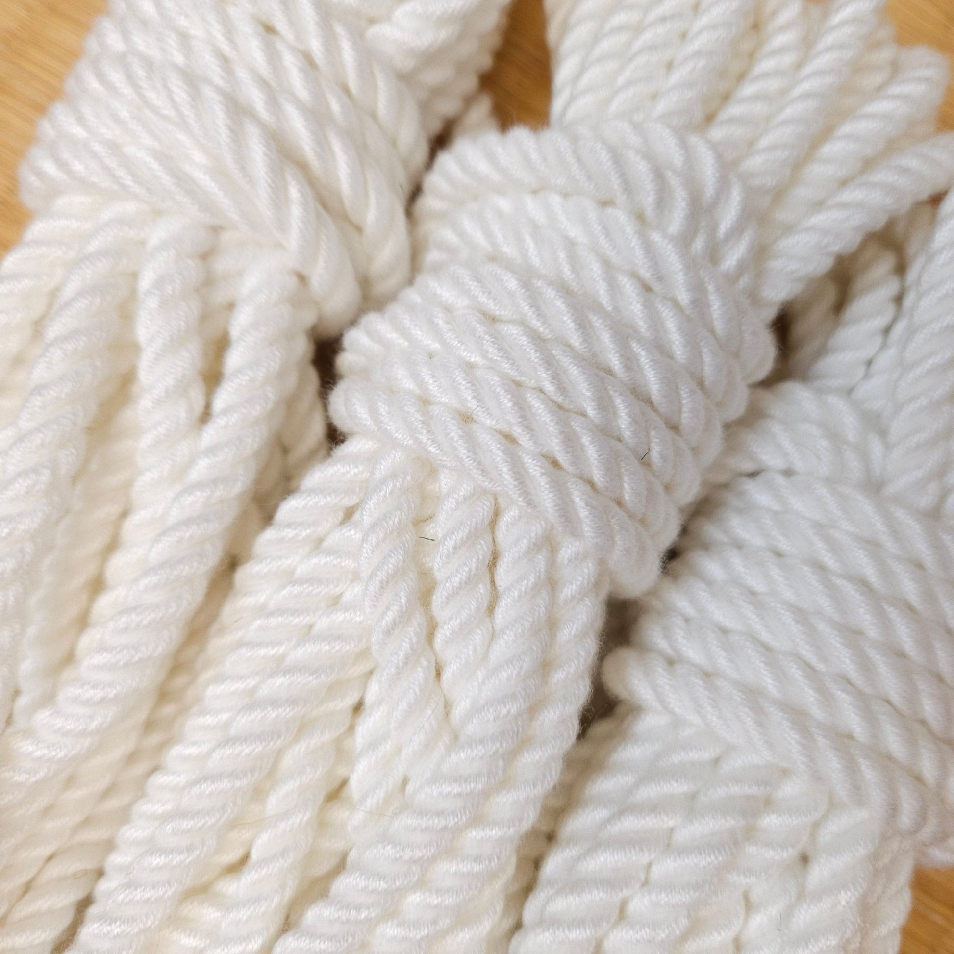 White Shibari Bondage Rope in Bamboo - RebornRopes