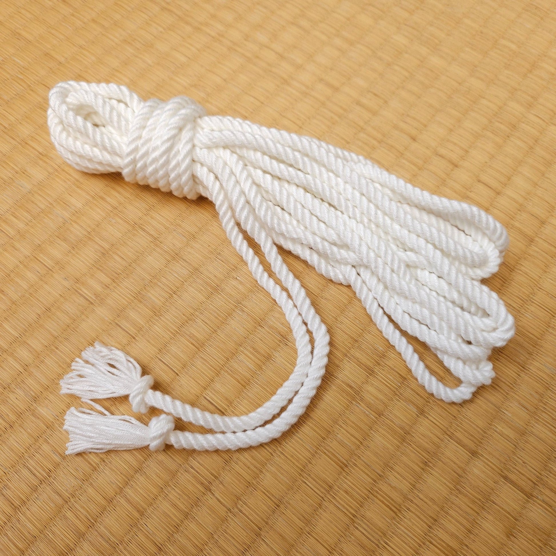 White Shibari Bondage Rope in Bamboo - RebornRopes
