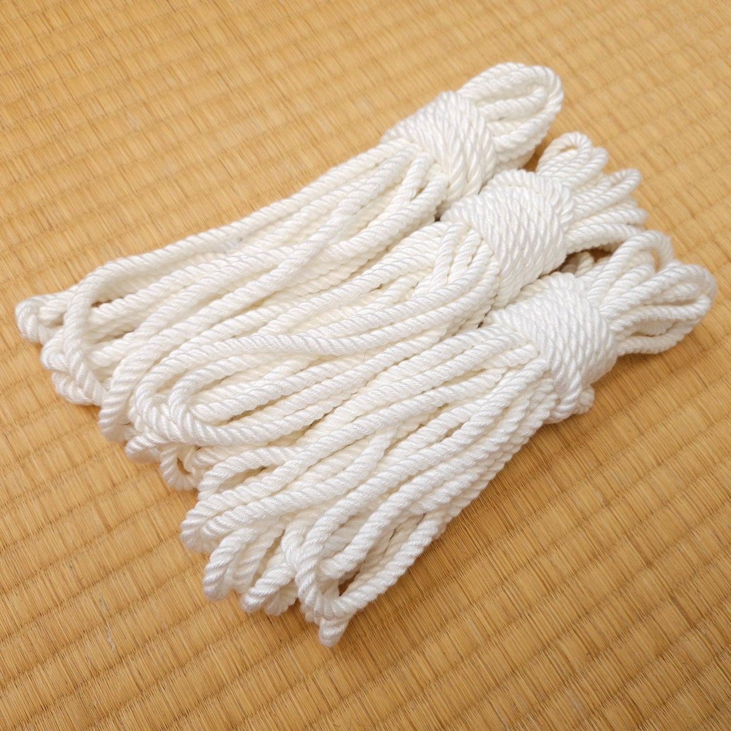 White Shibari Bondage Rope in Bamboo - RebornRopes