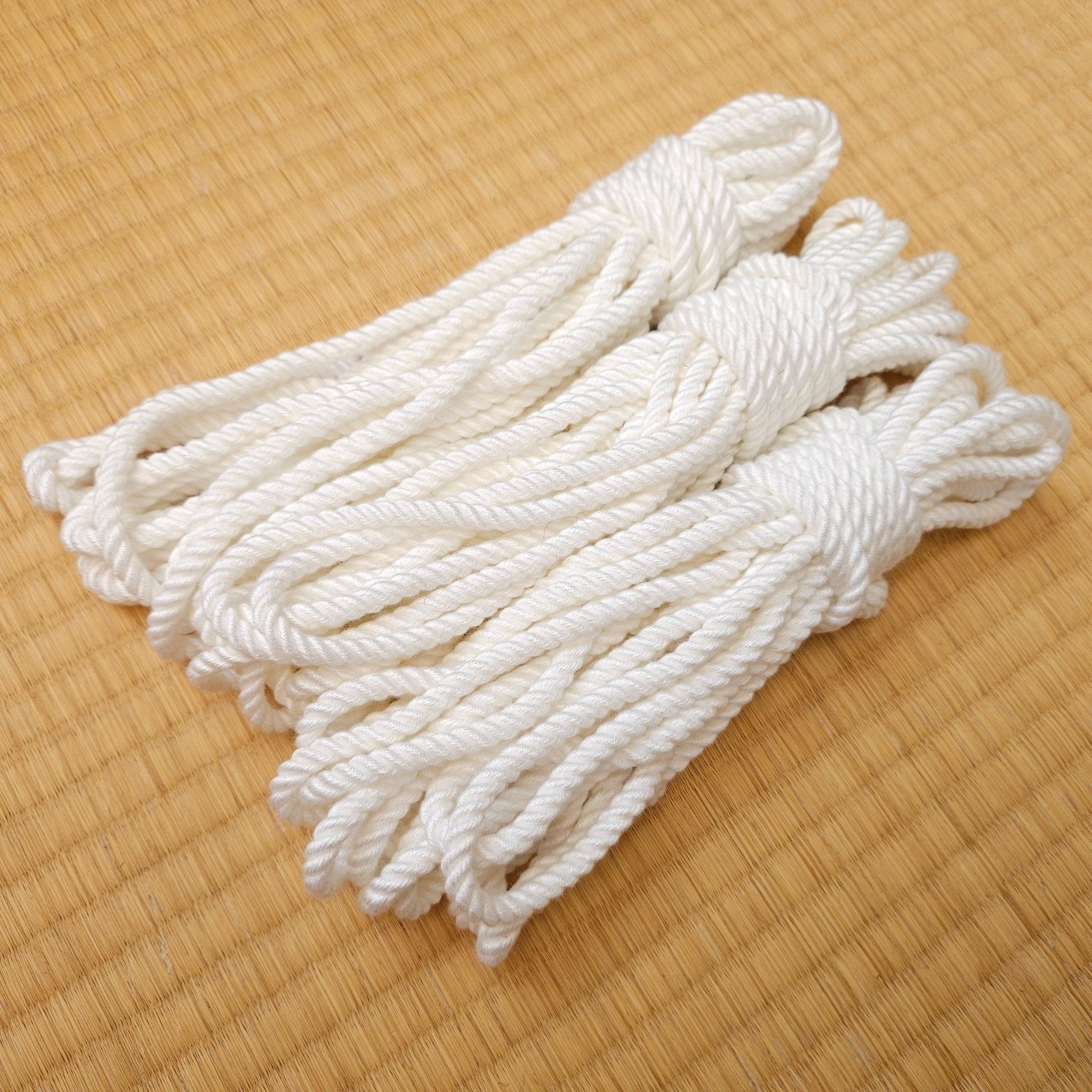 White Shibari Bondage Rope in Bamboo - RebornRopes